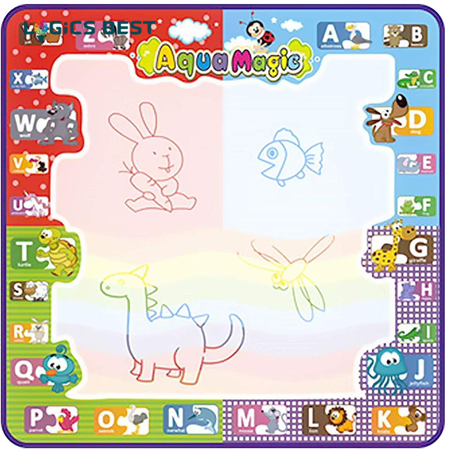 Logics Best Activity Mat for Learning- Premium Water Drawing Mat for K