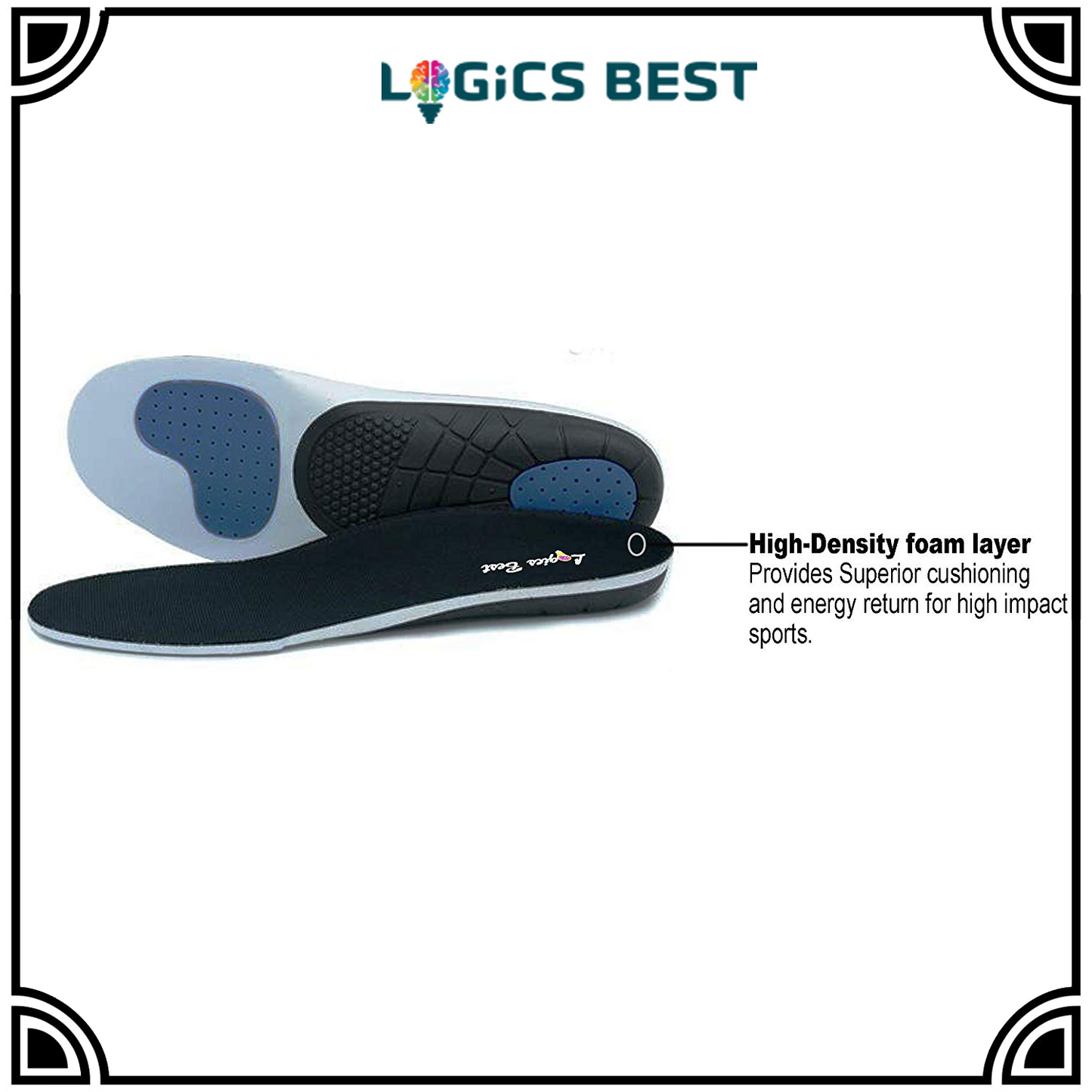 Pain Relief Insoles, Professional-Grade High Arch Orthotic Insert for Maximum Support, Unisex, Anti-Fatigue Technology Replacement Insole
