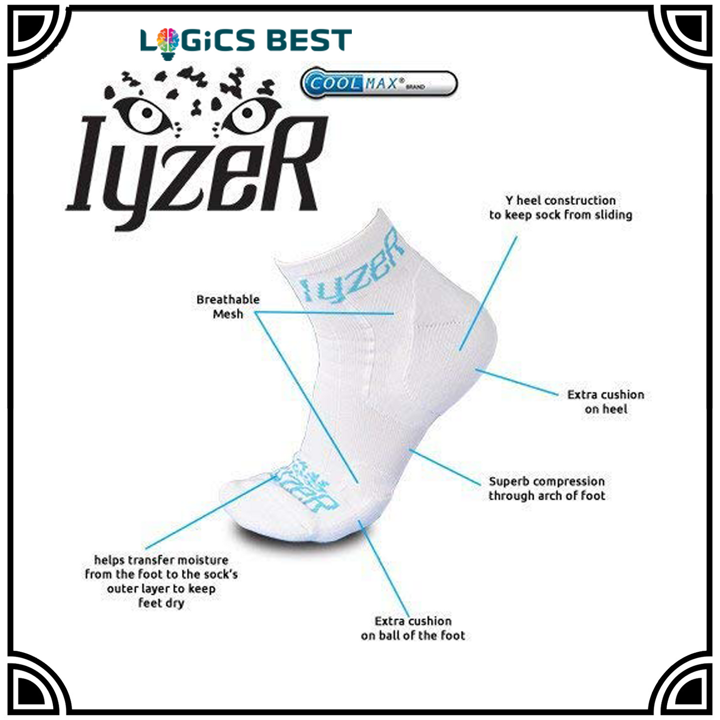 Mens Running Coolmax Sock