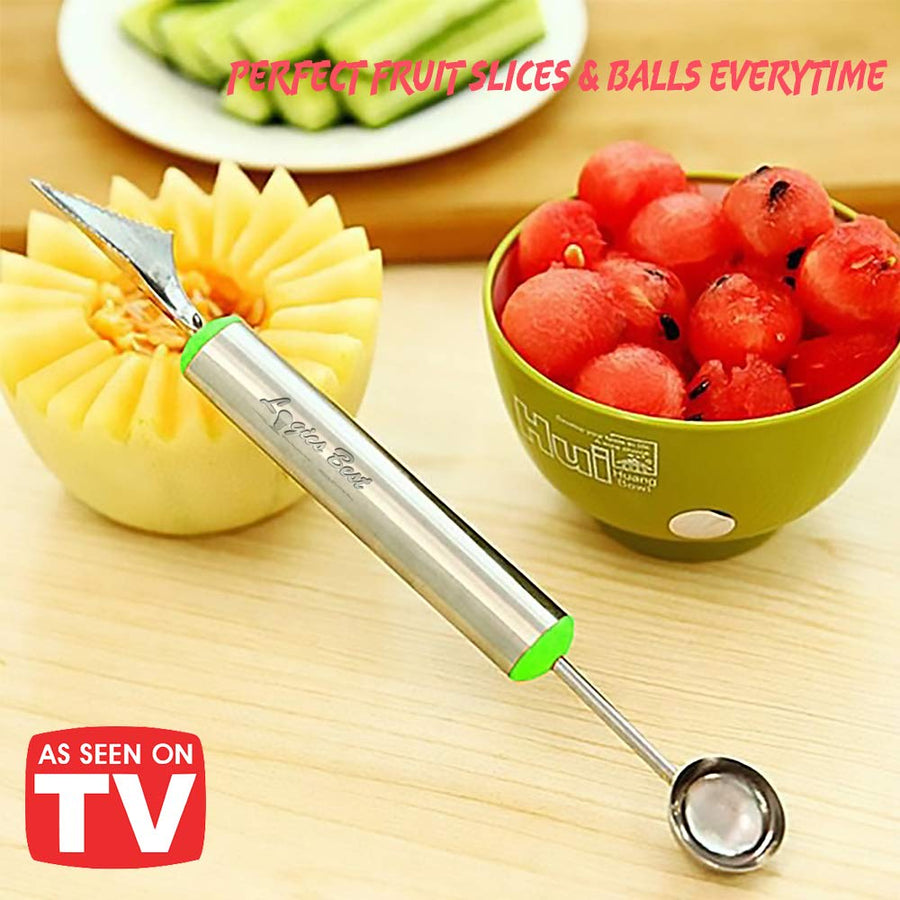 Watermelon Windmill Cutter Slice A Watermelon in a FLASH! Stainless Steel Watermelon Slicer Fruit Tools Kitchen Gadgets FDA Approved & BPA Free BONUS PACK
