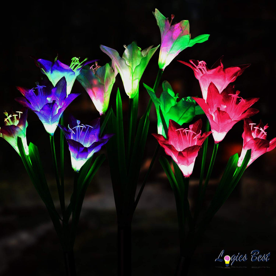 Solar Powered Flower Lights